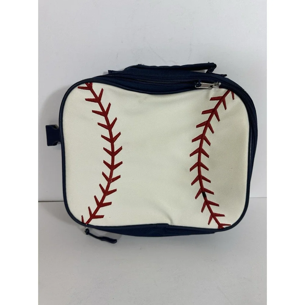 School Yard Vibes Baseball Backpack & Lunch Bag Set Red White Blue
